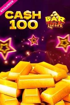 Cash 100 Bar Link slot poster with sevens and bars