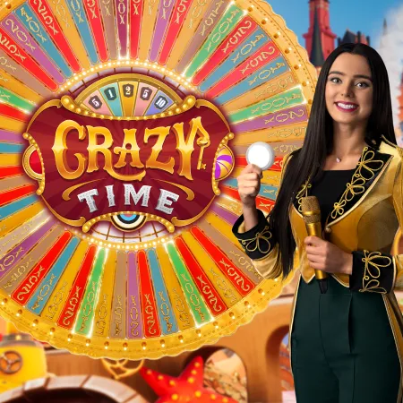 Crazy Time live game show poster by Evolution Gaming