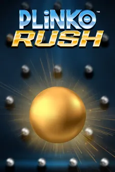 Plinko Rush instant game poster with peg board